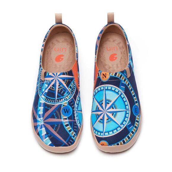 UIN Men's Walking Shoes Slip On Loafers (Wind Rose Toledo) - Picture 1 of 9